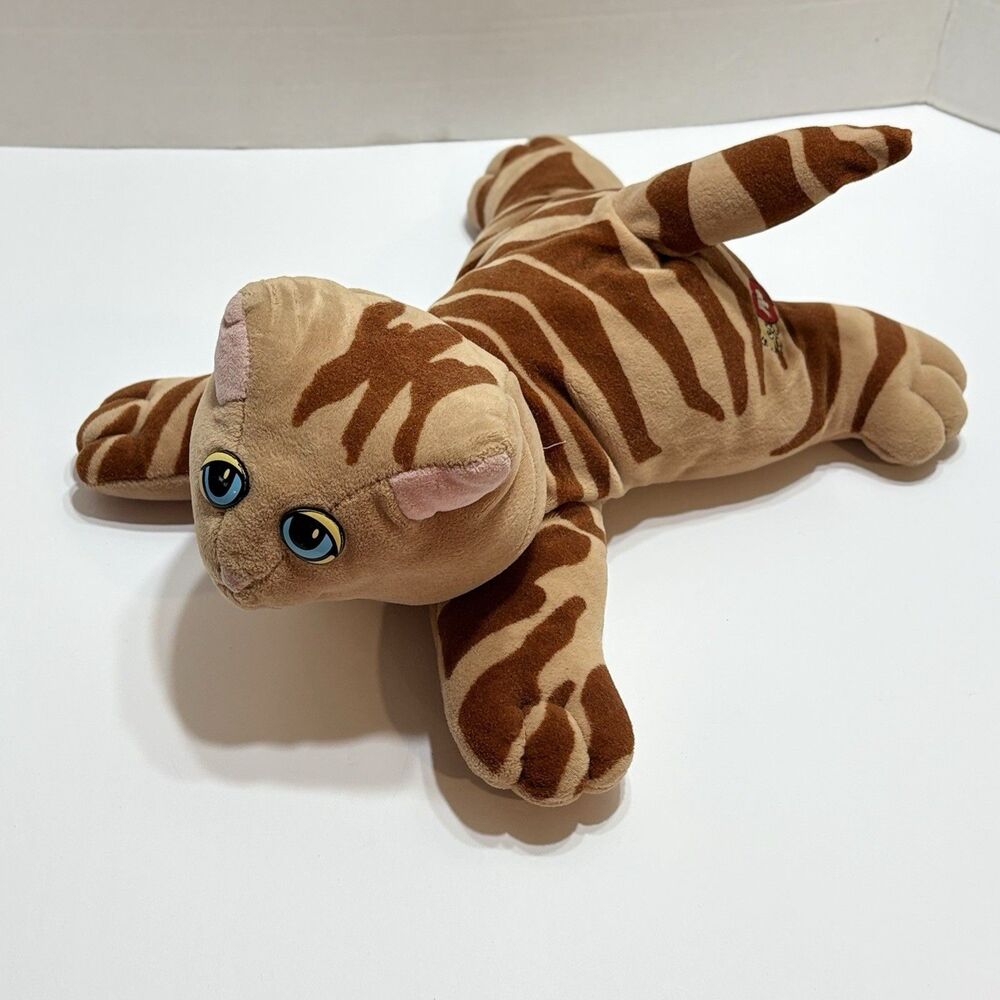 Vintage 1985 Tonka Pound Purries 12" Large Tabby Cat Stuffed Animal Plush Toy